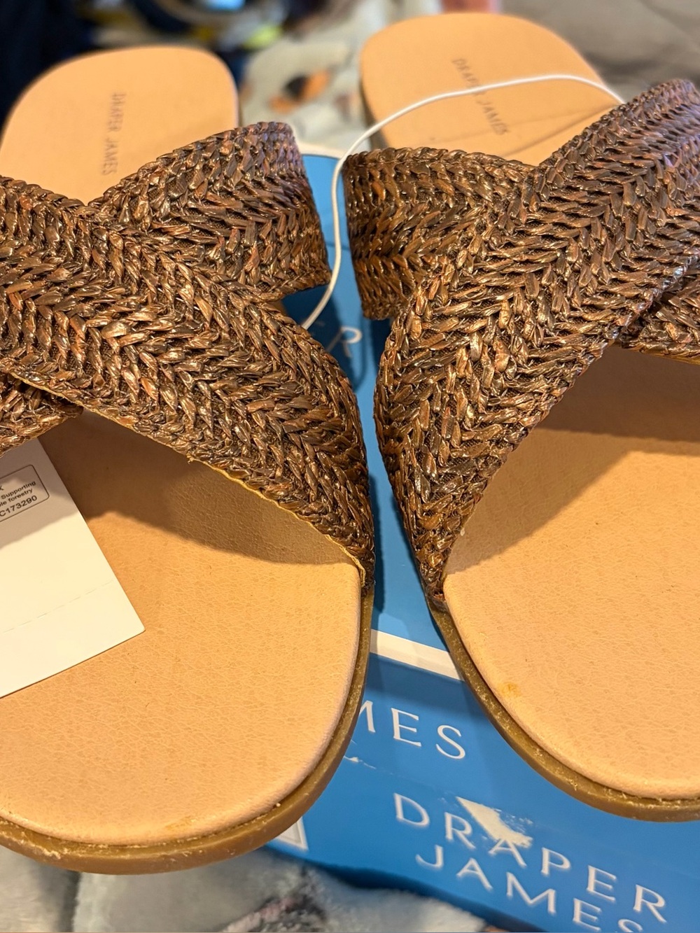 Draper James Women's Alex Braided Slide Sandals - Brown 9